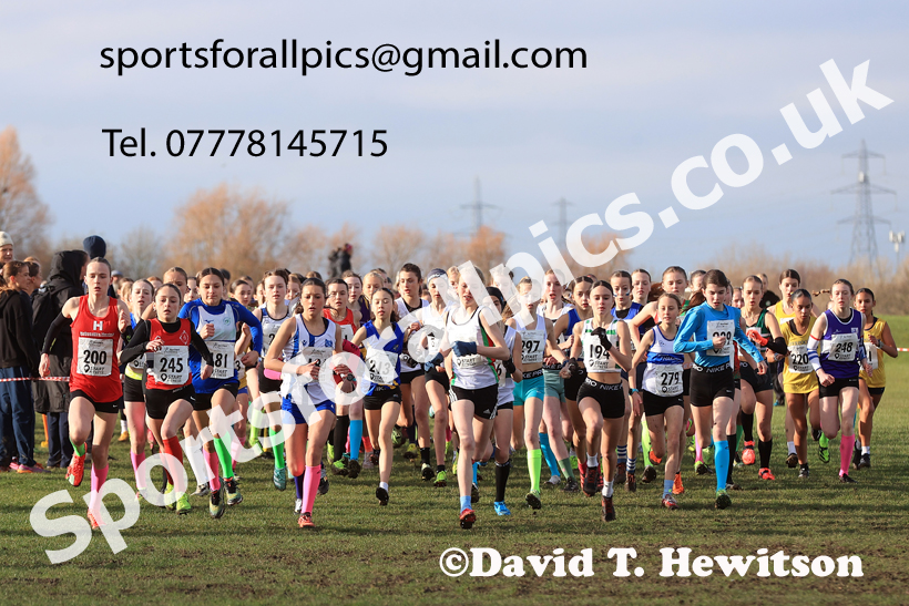 Girls Under-13s 2026 Northern Cross Country Champs., Pontefract Racecourse, Pontefract. Photo: David T. Hewitson/Sports for All Pics